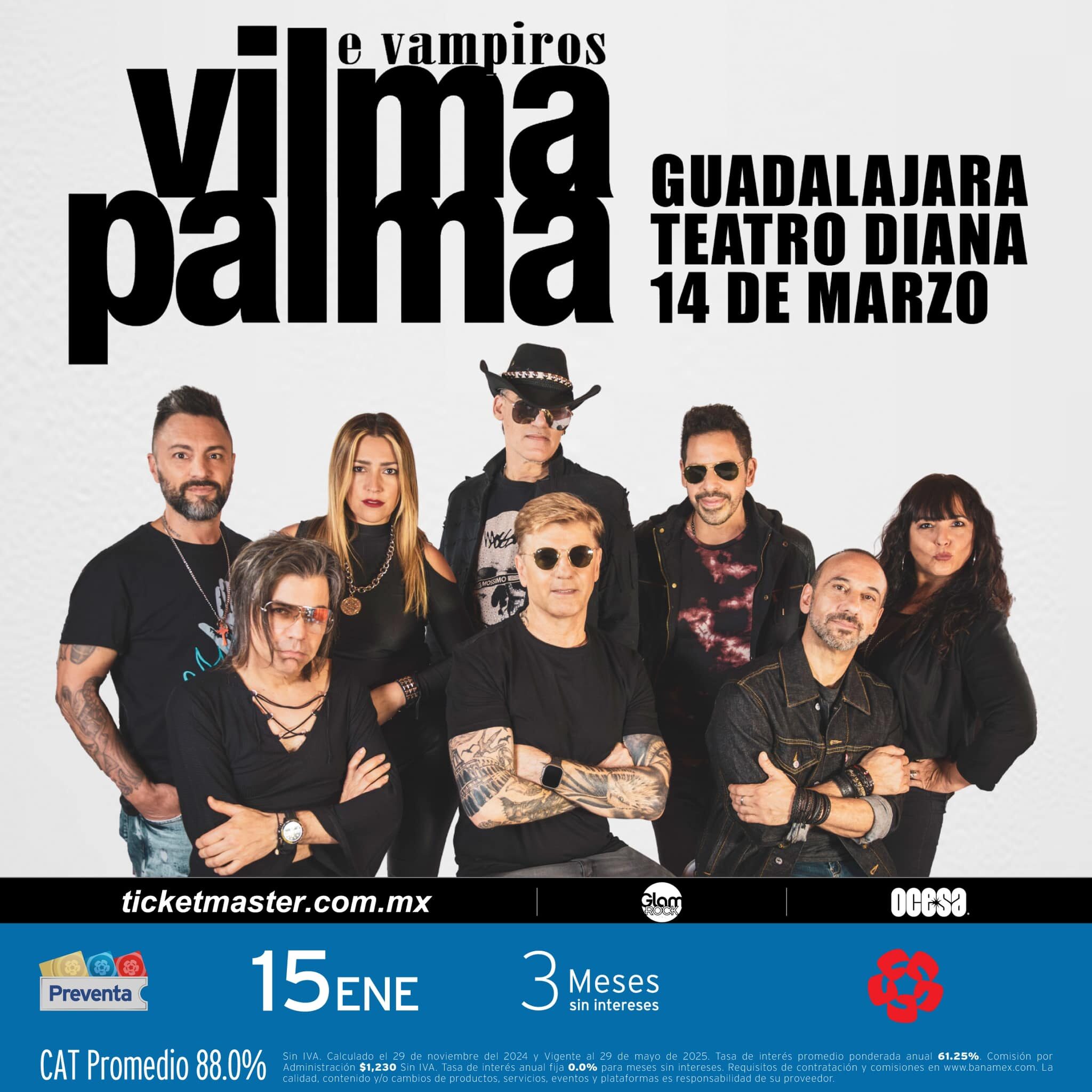 Vilma Palma e Vampiros regresa a Guadlajara después de 25 años